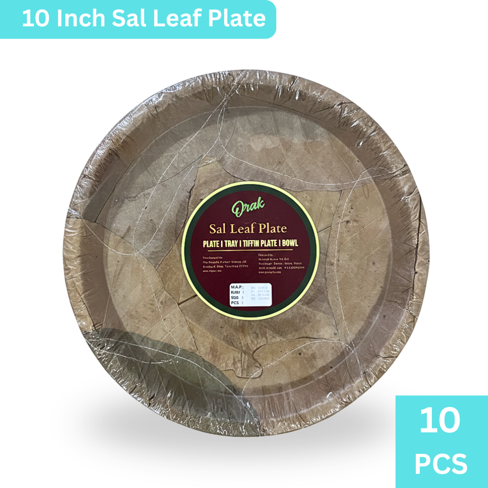 Bio Dispossables Sal Leaf Plate 10 Inch